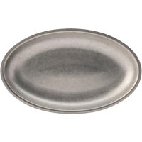 Utopia Artemis Oval Platters Rumbled Steel 300x180mm (6 Pack)