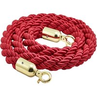 Barrier Rope Red- Brass Plated Ends