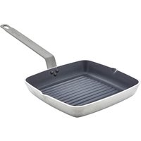 Non Stick Teflon Aluminium Square Ribbed Skillet 24cm