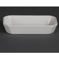 Olympia Whiteware Rectangular Hors d'Oeuvre Dishes 185mm (Pack of 6)
