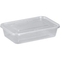 500ml Clear microwavable container and lids-Standard(250)