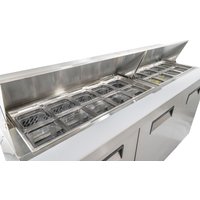 Chefs Range TSSU-72T - 3 Door Prep counter + 18 x 1/6gn containers