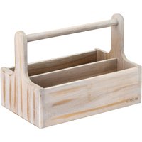 Utopia Large Wooden Table Caddy White (2 Pack)