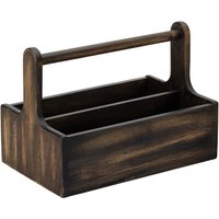 Utopia Large Wooden Table Caddy Black (2 Pack)