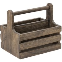 Utopia Medium Rustic Wooden Table Caddy (2 Pack)
