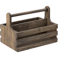 Utopia Large Rustic Wooden Table Caddy (2 Pack)