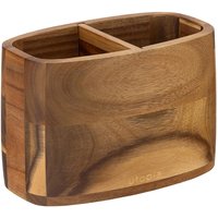 Utopia Acacia 2 Compartment Table Caddy (2 Pack)