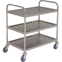 Fully Welded S/St. Trolley - 3 Shelves