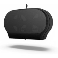 Black Twin Jumbo Toilet Paper Dispenser (1) (JT2)