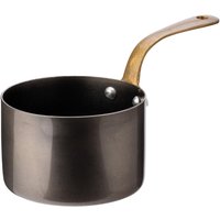 Utopia Vintage Steel Mini Saucepans Black 90mm (6 Pack)
