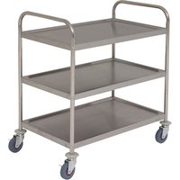S/St. Trolley 85.5L X 53.5W X 93.3H 3 Shelves