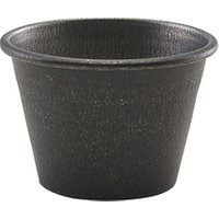 GenWare Black Vintage Steel Ramekin 71ml/ 2.5oz - Pack of 24