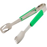 Genware Plastic Handle Buffet Tongs Green
