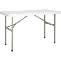 Bolero PE Rectangular Folding Table White 4ft (Single)