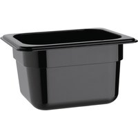 Vogue Polycarbonate 1/6 Gastronorm Container 100mm Black