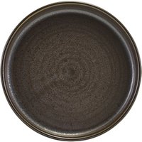 Terra Porcelain Black Low Presentation Plate 14cm - Pack of 12