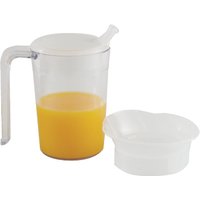 Clear Mug with Handle & 2 lids