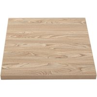 Bolero Pre-drilled Square Tabletop Antique Natural 700mm