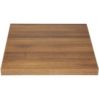 Bolero Pre-drilled Square Tabletop Rustic Oak 600mm