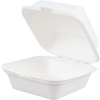 6" Bagasse Burger Box 15x15cm (8x50)