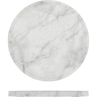 White Marble Agra Melamine Round Slab 28.5cm