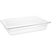 Vogue Polycarbonate 1/2 Gastronorm Container 65mm Clear