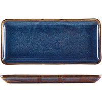Terra Porcelain Aqua Blue Narrow Rectangular Platter 27 x 12.5cm - Pack of 6