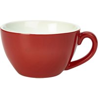 Genware Porcelain Red Bowl Shaped Cup 34cl/ 12oz - Pack of 6