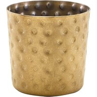 GenWare Gold Vintage Steel Hammered Serving Cup 8.5 x 8.5cm - Pack of 12