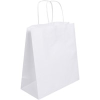 Fiesta Recyclable Twist Handle White Paper Bags Medium (250 Pack)