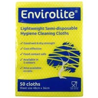 Envirolite Folded Cleaning Cloths Yellow (10x50)