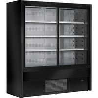Zoin Cervinho Multideck Display Black with Sliding Doors 1200mm