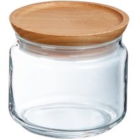 Luminarc Pure Jars & Wood Lids 500ml (6 Pack)