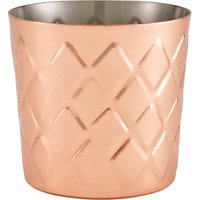 Diamond Pattern Copper Plated Serving Cup 8.5 x 8.5cm