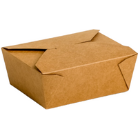 No.8 Kraft Biobox Containers (45oz) (152x120x63mm) (HxLxD) (6x50's)