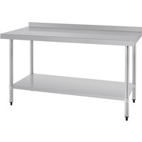 Vogue Stainless Steel Prep Table with Upstand 1500mm