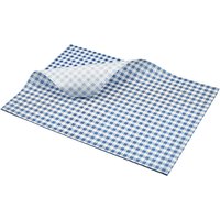 Greaseproof Paper Blue Gingham Print 35 x 25cm