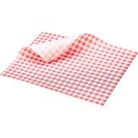 Greaseproof Paper Red Gingham Print 25 x 20cm