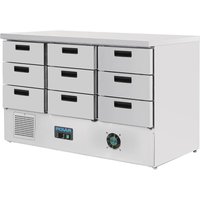 Polar G-Series Refrigerated Counter Fridge with 9 Drawers 368Ltr