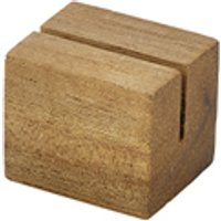 Acacia Wood Sign Holder 3 x 2.5 x 2.5cm - Pack of 12