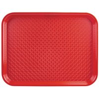 Olympia Kristallon Polypropylene Fast Food Tray Red Large 450mm