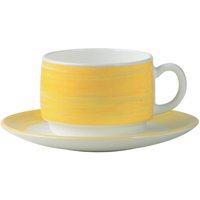 Arcoroc Brush Saucers Yellow 140mm (48 Pack)