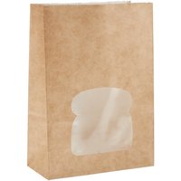 Colpac Recyclable Paper Sandwich Bags With Window Kraft (250 pack)