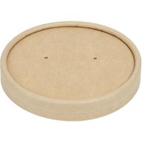 Colpac Recyclable Kraft Microwavable Soup Cup Lids 8oz and 12oz (Pack of 500)
