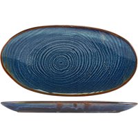 Terra Porcelain Aqua Blue Organic Platter 31cm - Pack of 6