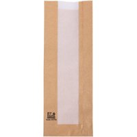 Fiesta Compostable Baguette Bags with Glassine Window 300x100x60mm (1000 Pack)