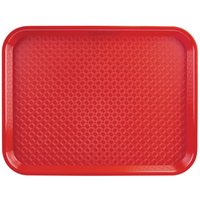 Olympia Kristallon Polypropylene Fast Food Tray Red Medium 415mm