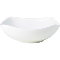 Genware Porcelain Rounded Square Bowl 20cm/ 7.75" - Pack of 6