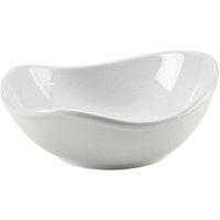 Genware Porcelain Organic Triangular Bowl 15cm/ 6" - Pack of 6