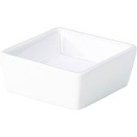 Genware Porcelain Square Dish 6.4 x 2.5cm/ 2.5 x 1" - Pack of 12